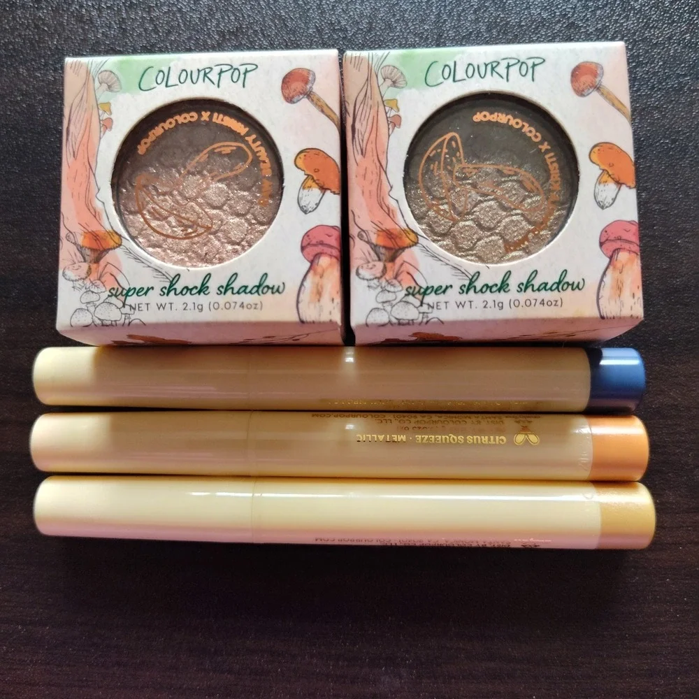 ColourPop eyeshadow lot Super Shadow Shock Mycelium Like a Moss ultra glitter